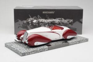 Delahaye Type 135 M Cabriolet Blanc Rouge Minichamps 1:18 107116161 Résine — image 6 sur 6