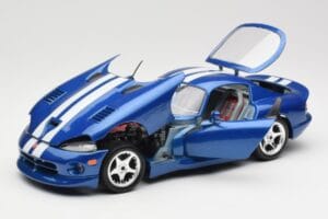 Dodge Viper GTS SR II Bleu avec Bandes Blanches Bburago 1:18 3330 Métal Moulé — image 2 sur 8