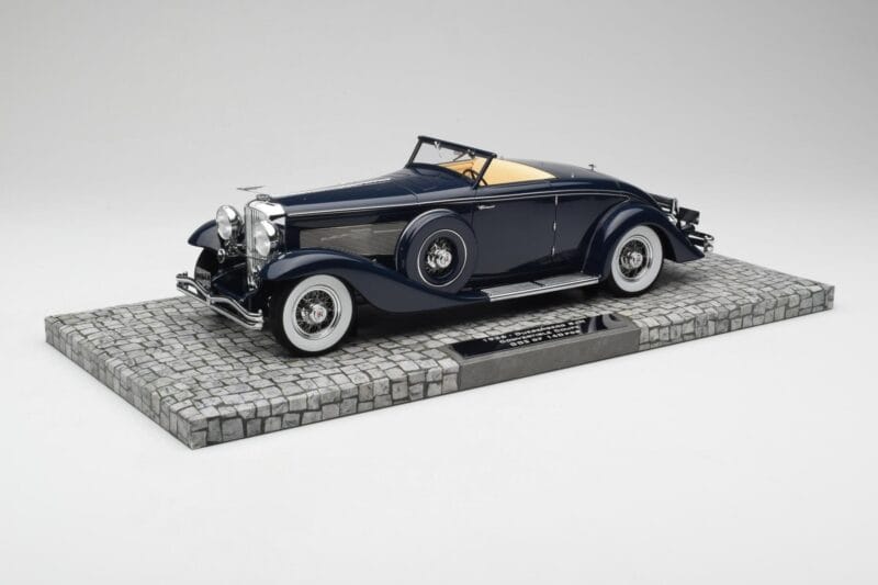 Duesenberg SJN Convertible Coupe Midnight Blue Minichamps 1:18 107150332 Métal Moulé