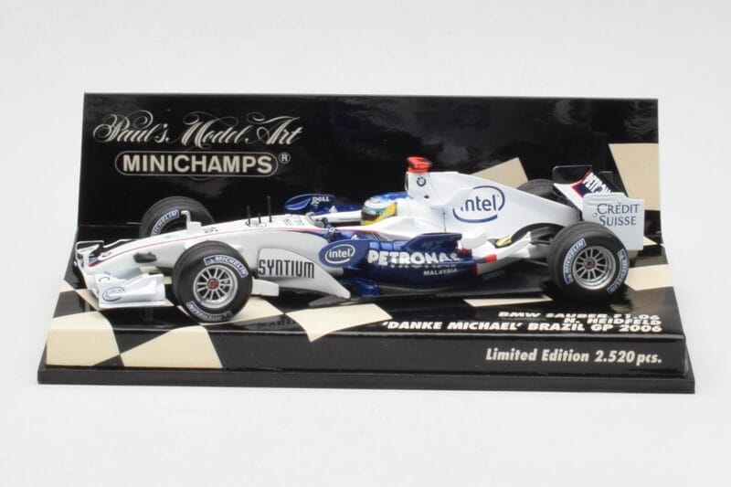BMW Sauber F1.06 #16 N. Heidfeld Brazilian GP 2006 Minichamps 1:43 400060316 Métal Moulé