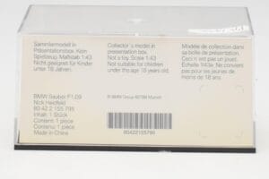 BMW Sauber F1.09 #6 N. Heidfeld F1 2009 v2 Minichamps 1:43 80422155795 Métal Moulé — image 4 sur 5