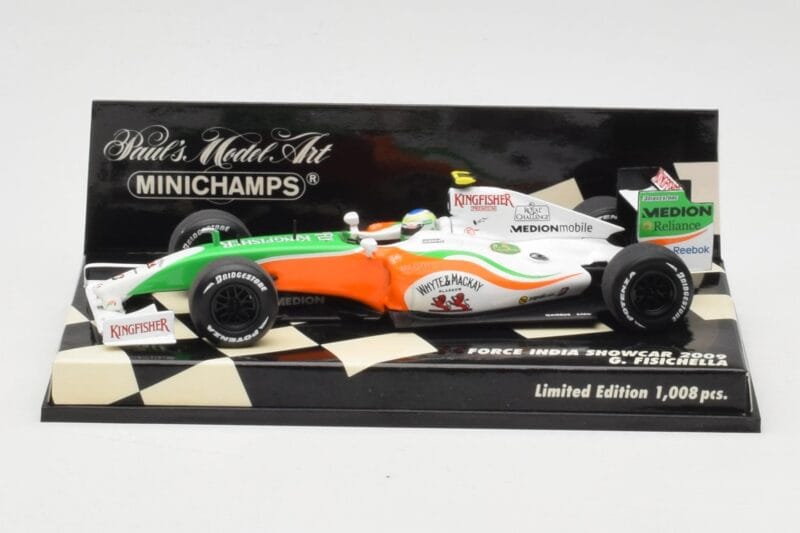 Force India Mercedes VJM02 #21 G. Fisichella Showcar 2009 Minichamps 1:43 400090091 Métal Moulé