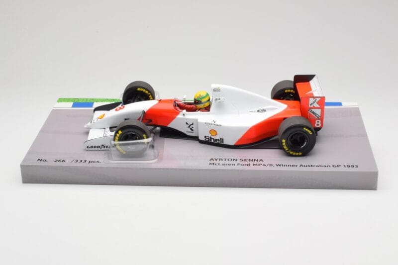 McLaren Ford MP4/8 #8 A. Senna Winner Australian GP 1993 Minichamps 1:18 543933838 Métal Moulé