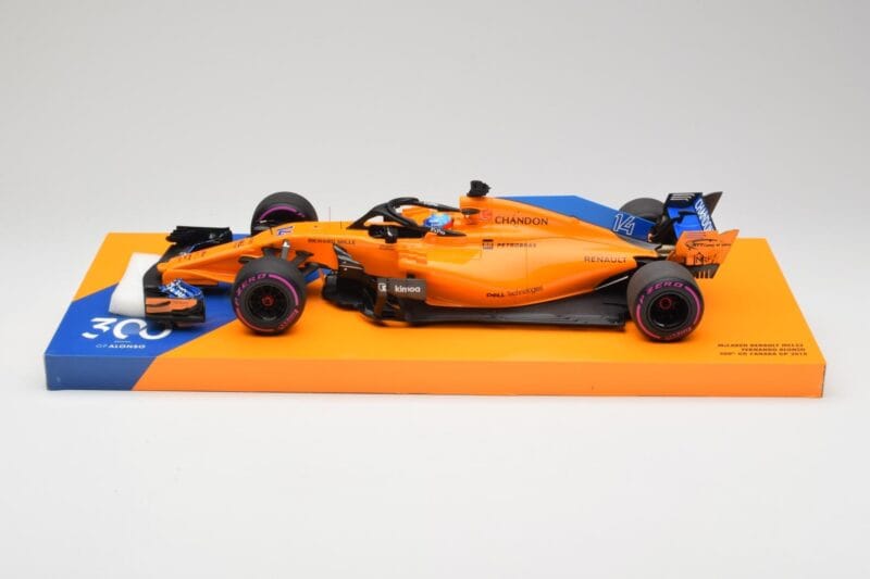 McLaren MCL33 #14 F. Alonso Canadian Grand Prix 300th Start 2018 Minichamps 1:18 533184014 Métal Moulé