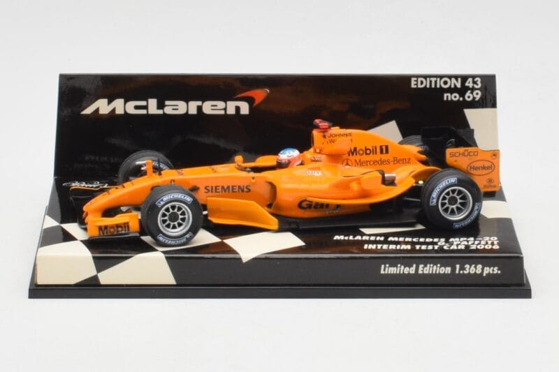 McLaren Mercedes MP4-20 G. Paffett Test Car 2006 Minichamps 1:43 530064395 Métal Moulé