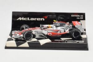 McLaren Mercedes MP4-22 #2 L. Hamilton Race Car 2007 Minichamps 1:43 530074302 Métal Moulé