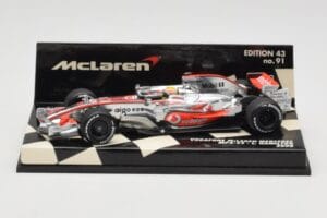 McLaren Mercedes MP4-23 #22 L. Hamilton Race Car 2008 Minichamps 1:43 530084322 Métal Moulé