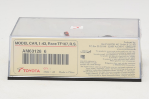 Toyota TF107 #11 R. Schumacher Panasonic Toyota Racing F1 2007 Minichamps 1:43 AM601286 Métal Moulé — image 5 sur 5