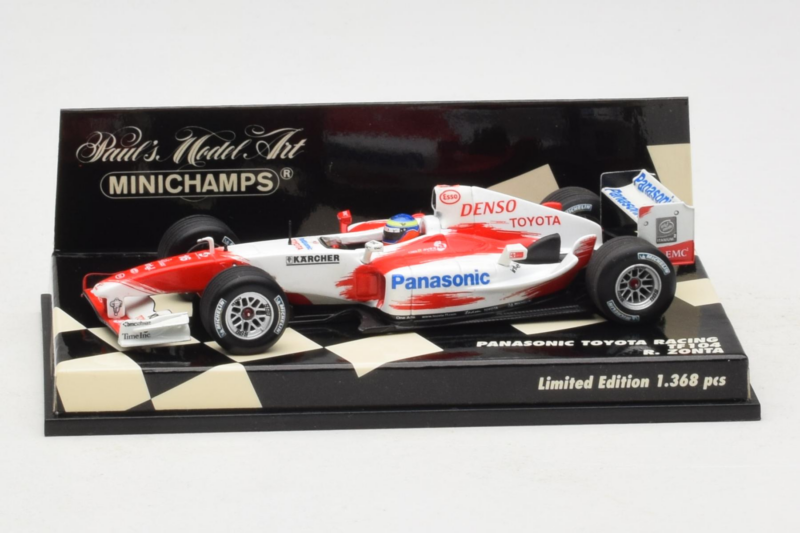 Toyota TF104 Panasonic #16 R. Zonta Panasonic Toyota Racing 2004 Minichamps 1:43 400040116 Métal Moulé