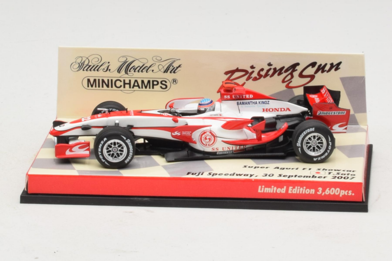 Super Aguri SA07 T. Sato F1 Showcar 2007 Minichamps 1:43 403080092 Métal Moulé