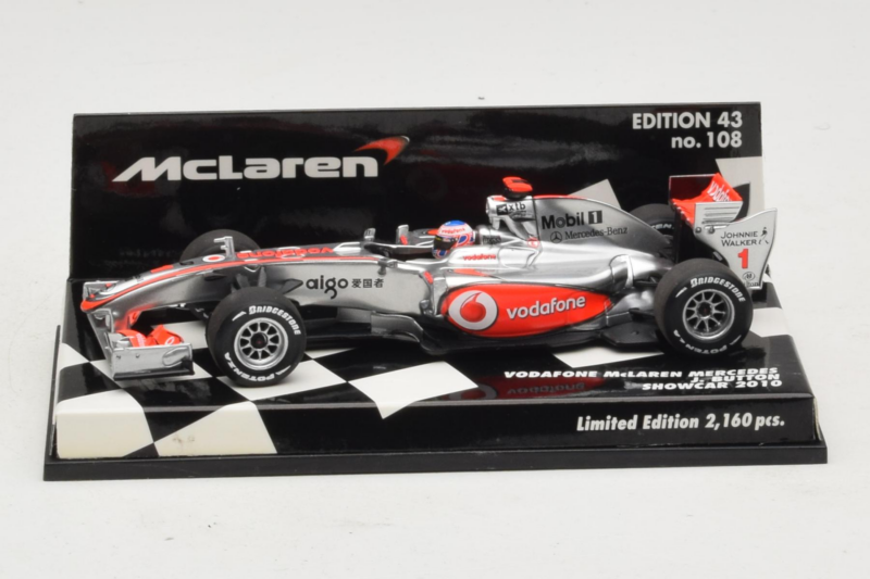 Vodafone McLaren Mercedes MP4-25 J. Button F1 Showcar 2010 Minichamps 1:43 530104371 Métal Moulé