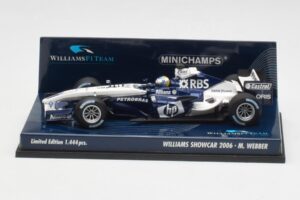 Williams FW28 M. Webber Showcar F1 2006 Minichamps 1:43 400060079 Métal Moulé