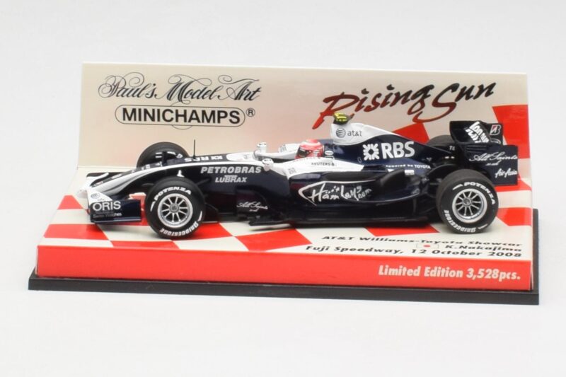 Williams FW30 K. Nakajima F1 Showcar Version 2 2008 Minichamps 1:43 403080178 Métal Moulé