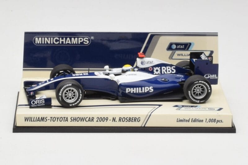 Williams FW31 N. Rosberg F1 Showcar 2009 Minichamps 1:43 Williams FW31 N. Rosberg F1 Showcar 2009 Minichamps 1:43 400090086 Métal Moulé