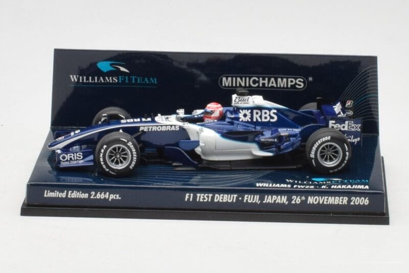 Williams FW28 Toyota K. Nakajima F1 Test Debut 2006 Minichamps 1:43 400060135 Métal Moulé