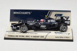 Williams Toyota FW29B K. Nakajima Jerez Test 14 Janvier 2008 Minichamps 1:43 400080108 Métal Moulé