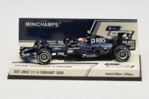 Williams FW30 Toyota #8 K. Nakajima Test Jerez Feb 2008 Minichamps 1:43 400080208 Métal Moulé