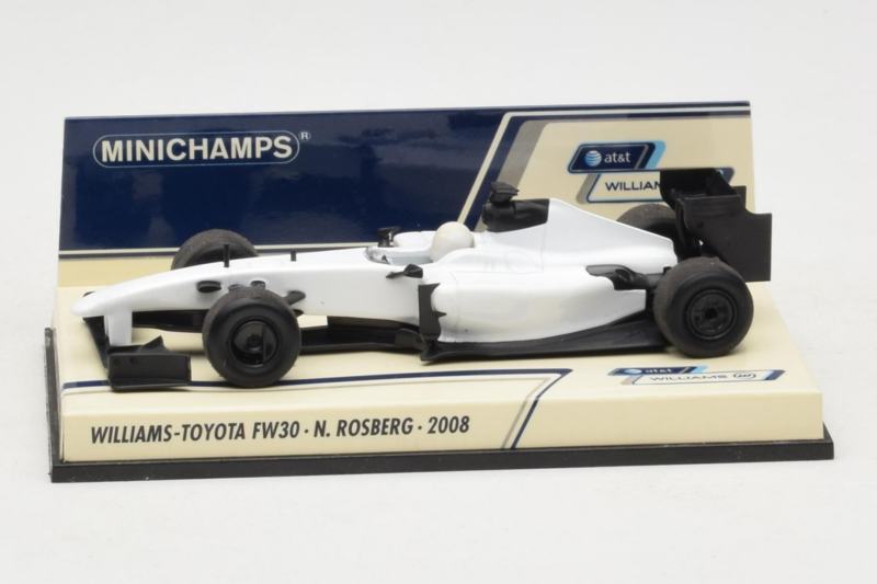 Williams FW30 Toyota #7 N. Rosberg Prototype F1 2008 Minichamps 1:43 400080007 Métal Moulé