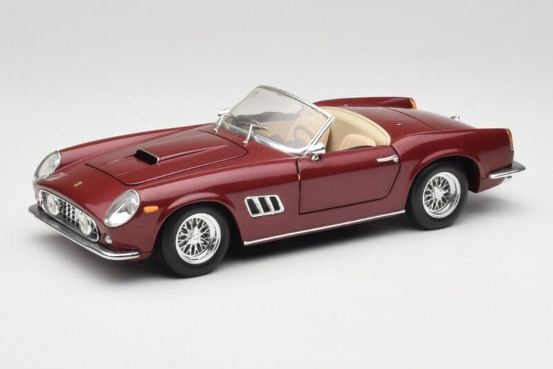 Ferrari 250 GT California Spider LWB Rouge Bordeaux Hot Wheels 1:18 25727 Métal Moulé