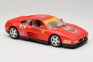 Ferrari 348 TB #32 Pirelli Rouge 1989 Bburago 1:18 3039-P1 Métal Moulé — image 6 sur 8