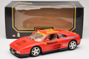 Ferrari 348tb Pirelli Rouge Bburago 1:18 3039-P2 Métal Moulé — image 8 sur 8