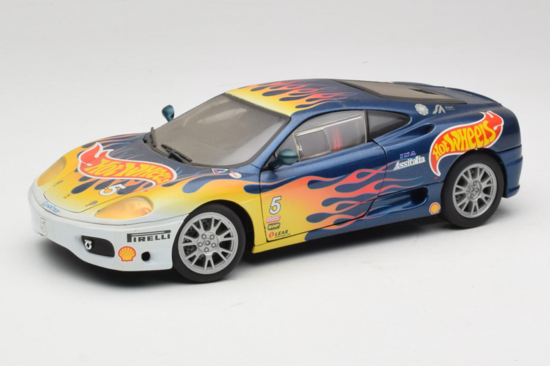 Ferrari 360 Modena Challenge #5 Hot Wheels Purple Fire Livery 1999 Bburago 1:18 29619 Métal Moulé
