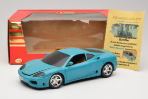 Ferrari 360 Modena Migros Édition Limitée 333 pcs Bleu Bburago 1:18 3358-G1 Métal Moulé — image 8 sur 8