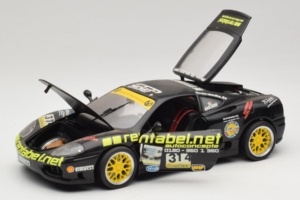 Ferrari 360 Modena Rentabel #314 Gagliardi Noir Bburago 1:18 3378-B1 Métal Moulé — image 2 sur 8