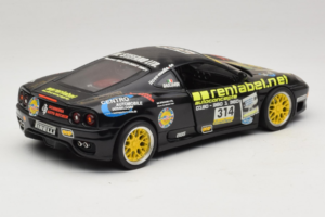 Ferrari 360 Modena Rentabel #314 Gagliardi Noir Bburago 1:18 3378-B1 Métal Moulé — image 3 sur 8