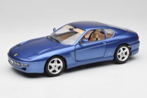 Ferrari 456 GT Blu Pozzi Bburago 1:18 3036-M3 Métal Moulé