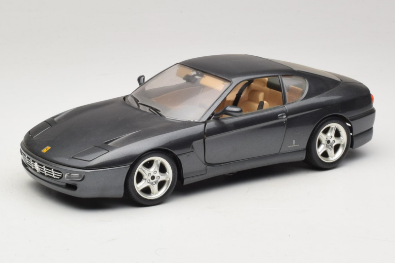 Ferrari 456 GT Gris Métallique Bburago 1:18 3036-G1 Métal Moulé
