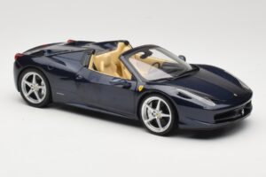Ferrari 458 Italia Spider Dark Blue Metallic Hot Wheels 1:18 X5529 Métal Moulé — image 6 sur 8
