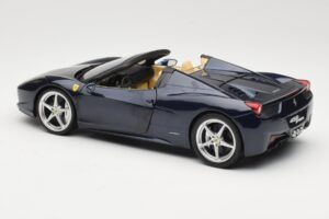 Ferrari 458 Italia Spider Dark Blue Metallic Hot Wheels 1:18 X5529 Métal Moulé — image 7 sur 8