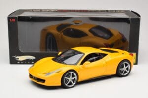 Ferrari 458 Italia Jaune Hot Wheels 1:18 P9894 Métal Moulé — image 8 sur 8