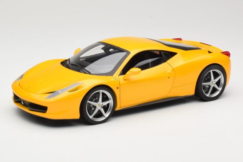 Ferrari 458 Italia Jaune Hot Wheels 1:18 P9894 Métal Moulé