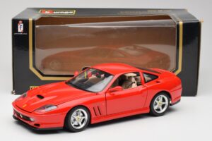 Ferrari 550 Maranello Rouge Bburago 1:18 3064 Métal Moulé — image 8 sur 8