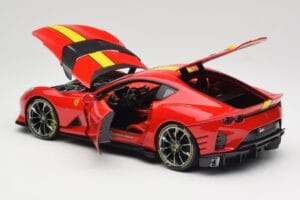 Ferrari 812 Competizione Rosso Corsa Avec Bandes Jaunes Bburago 1:18 18-16915 Métal Moulé — image 5 sur 8