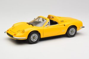 Ferrari Dino 246 GTS Jaune Hot Wheels 1:18 23920 Métal Moulé