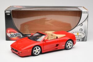 Ferrari F355 Spider Rouge Hot Wheels 1:18 25733 Métal Moulé — image 8 sur 8