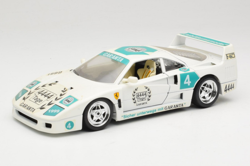 Ferrari F40 4444 Tage Garanta #4 Blanc Bburago 1:18 3332-W5 Métal Moulé