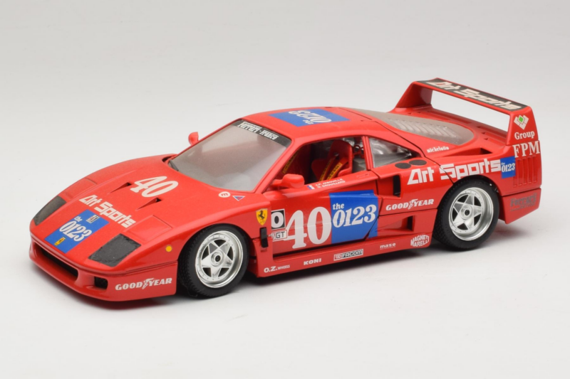 Ferrari F40 #40 J-P. Jabouille / O. Grouillard Art Sports 1987 Bburago 1:18 3332-A1 Métal Moulé