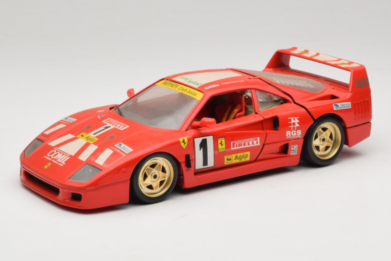 Ferrari F40 Evoluzione #1 Pirelli Rouge 1992 Bburago 1:18 3042-P1 Métal Moulé