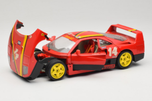Ferrari F40 Evoluzione #14 L. Dalla Noce H&R Rouge avec Roues Jaunes 1992 Bburago 1:18 3042-H1 Métal Moulé — image 2 sur 8