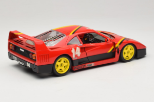 Ferrari F40 Evoluzione #14 L. Dalla Noce H&R Rouge avec Roues Jaunes 1992 Bburago 1:18 3042-H1 Métal Moulé — image 3 sur 8