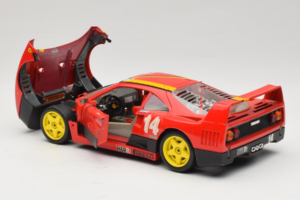 Ferrari F40 Evoluzione #14 L. Dalla Noce H&R Rouge avec Roues Jaunes 1992 Bburago 1:18 3042-H1 Métal Moulé — image 5 sur 8