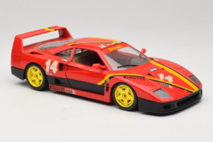 Ferrari F40 Evoluzione #14 L. Dalla Noce H&R Rouge avec Roues Jaunes 1992 Bburago 1:18 3042-H1 Métal Moulé — image 6 sur 8