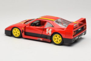 Ferrari F40 Evoluzione #14 L. Dalla Noce H&R Rouge avec Roues Jaunes 1992 Bburago 1:18 3042-H1 Métal Moulé — image 7 sur 8