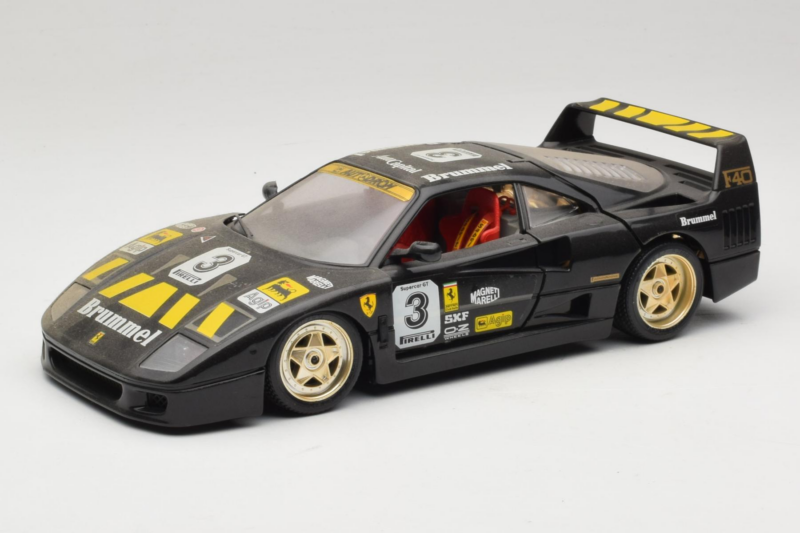 Ferrari F40 Magneti Marelli #3 Noir Bburago 1:18 3022-B1 Métal Moulé