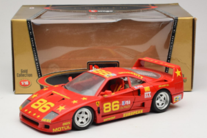 Ferrari F40 LM #86 Ch. Pozzi IMSA 24 Hours of Le Mans 1985 Rouge Bburago 1:18 3332-P6 Métal Moulé — image 8 sur 8
