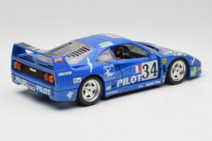 Ferrari F40 #34 M. Ferte / Thavenin / Palau Pilot Bleu 1987 Bburago 1:18 3032-B1 Métal Moulé — image 3 sur 8